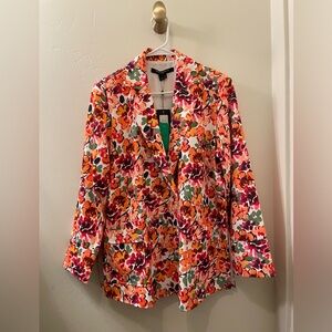 French Connection NWT Floral Blazer in Orange, Pink, Green and White